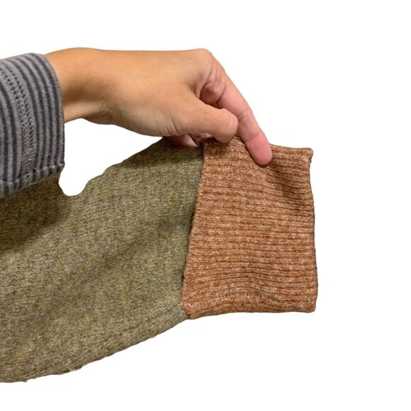 RACHEL Rachel Roy Tan Colorblock Cowl Neck Sweater Dress - Picture 6 of 10